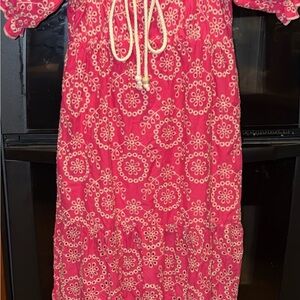 Chic Pink Patterned Maxi Dress